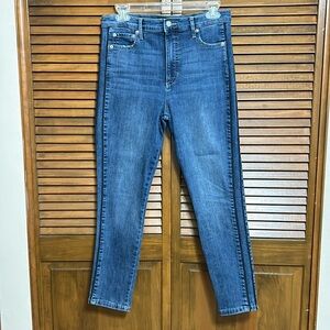 Banana Republic High Rise Skinny Ankle Side Piping Jeans 8 Petite